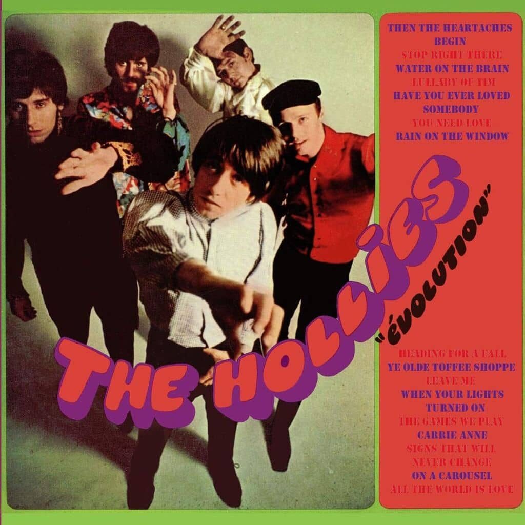 Evolution - The HOLLIES - 1967 | rock/pop rock | psychédélique. Les Hollies sont l'un des groupes les plus importants des années 60, et n'ont pas l'intention de rater le train de la mode musicale de l'époque. Ils sont bien organisés, leur musique est géniale et leur pochette est superbe !