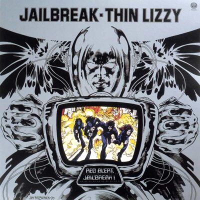 Jailbreak - THIN LIZZY - 1976 | british metal | hard rock | heavy metal. Le bassiste, qui a un look hendrixien et une voix si émouvante et touchante, compose la plupart des chansons.