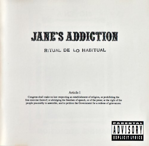 Pochette de Ritual de lo Habitual par JANE S ADDICTION (1990)