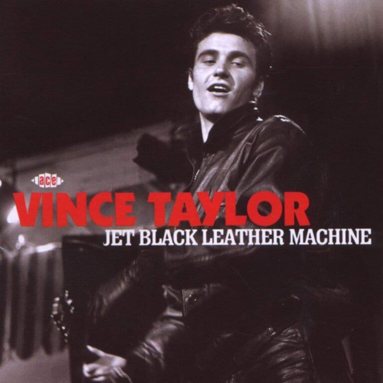 "Vince Taylor", chanteur de rock britannique a fait l'essentiel de sa carrière en France et sort en 1959 son album "Jet Black Leather Machine